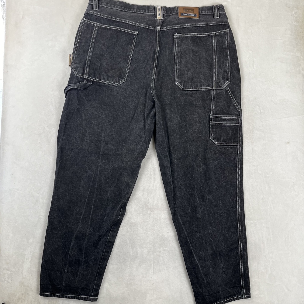 Vintage Culture Jeans Mens 44x32 Gray Relaxed Straight Carpenter Denim Y2K READ
